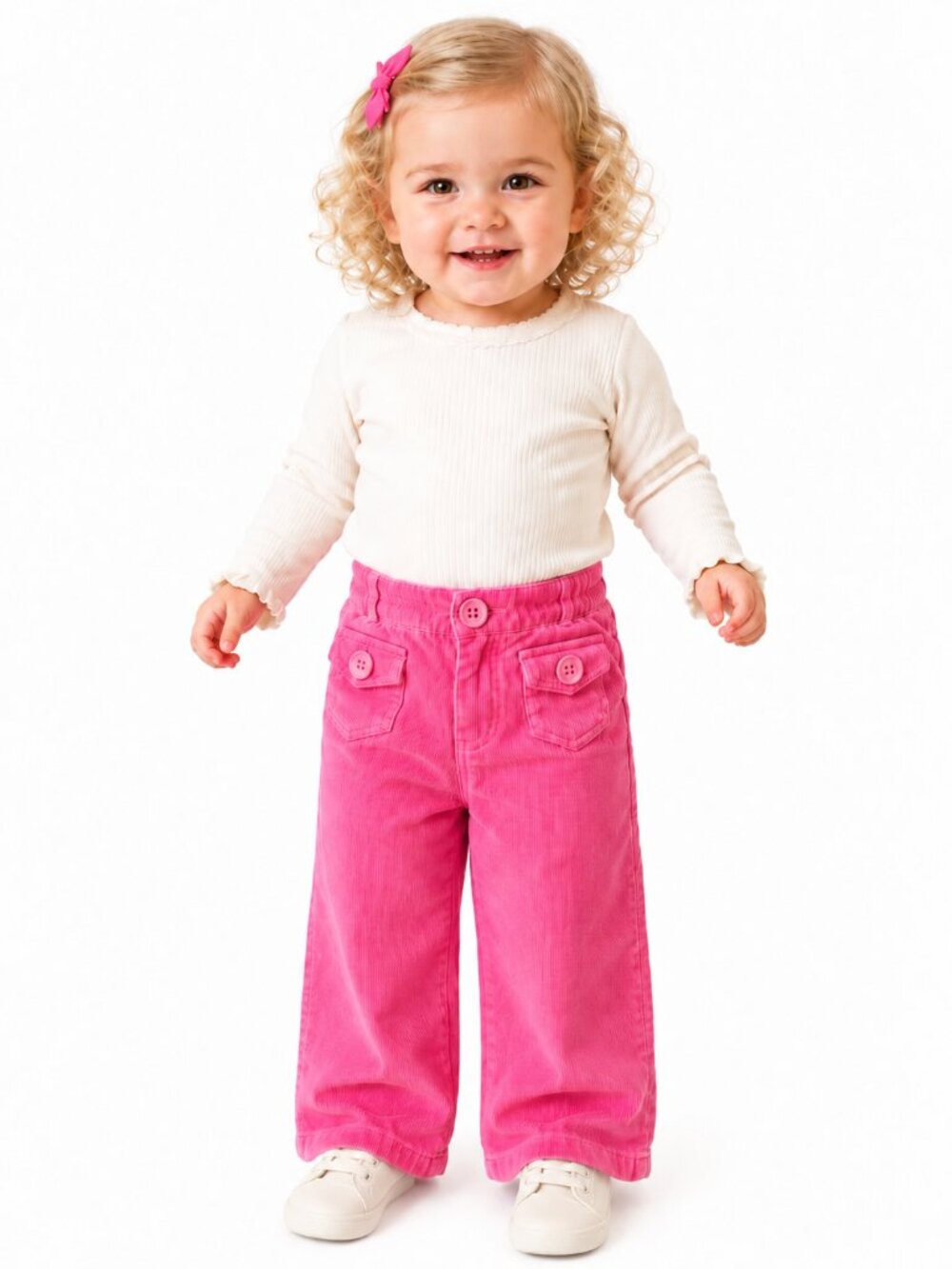 Baby Gap Girls Hot Pink Flared Leg Corduroy Pants 18-24 months